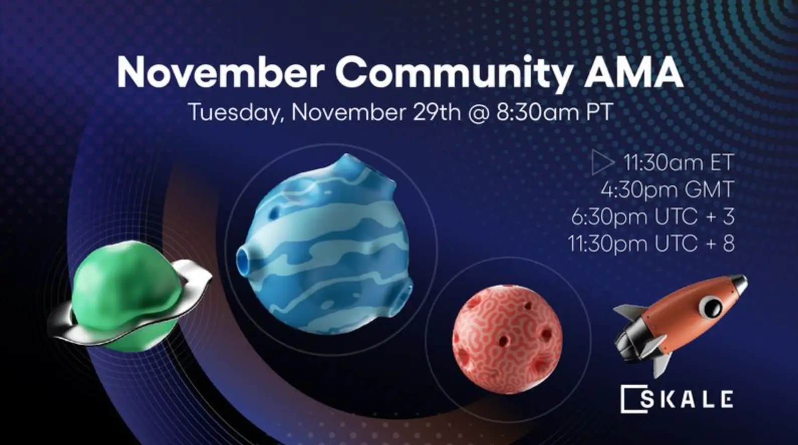 Upcoming SKALE November Community AMA with the Core Team | SKALE
