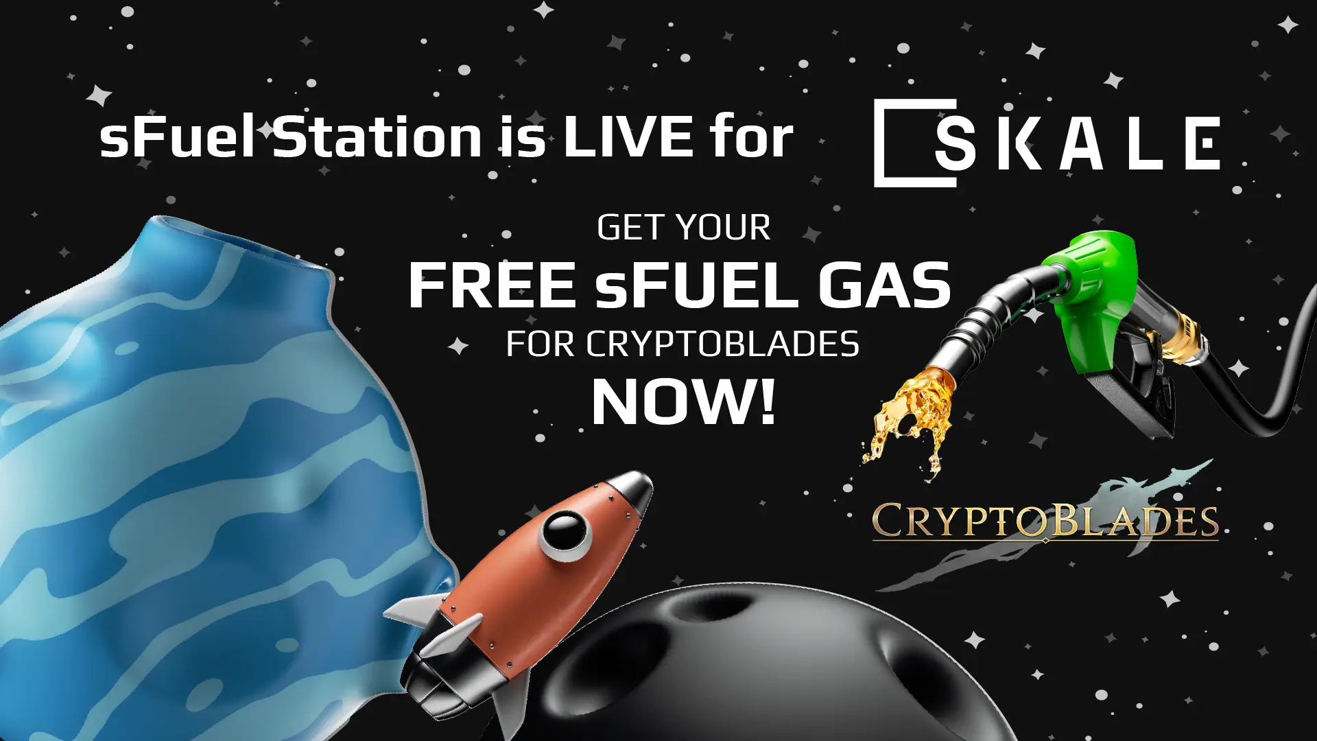 Get Your Free sFUEL Gas For CryptoBlades Now! | SKALE
