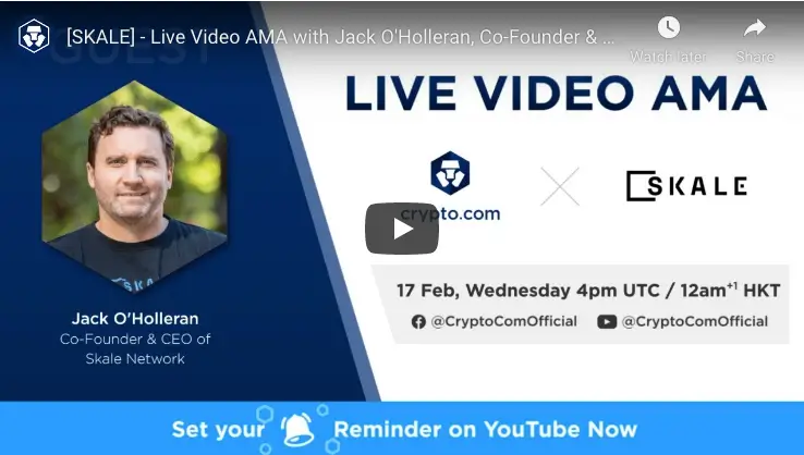 SKALE + Crypto.com AMA | SKALE