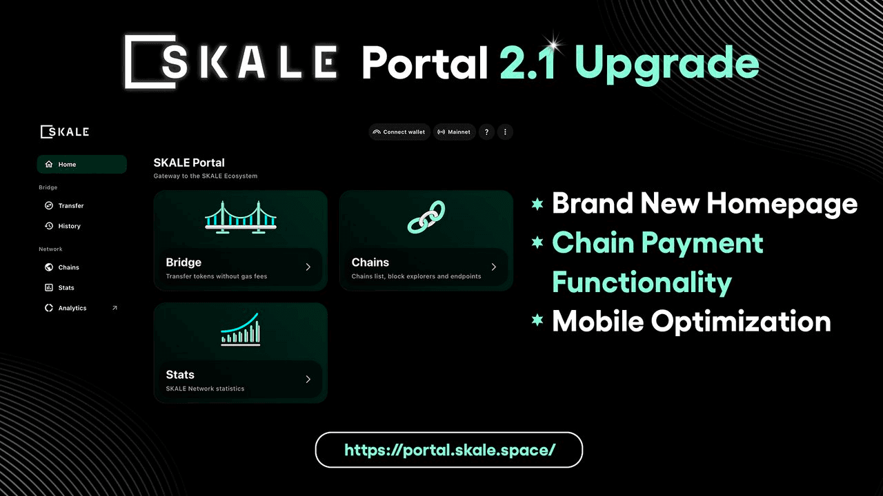 SKALE Portal 2.1 Upgrade