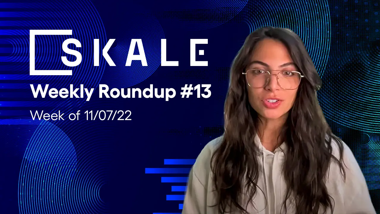 SKALE Weekly Roundup #13: Week of 11/07/22 | SKALE