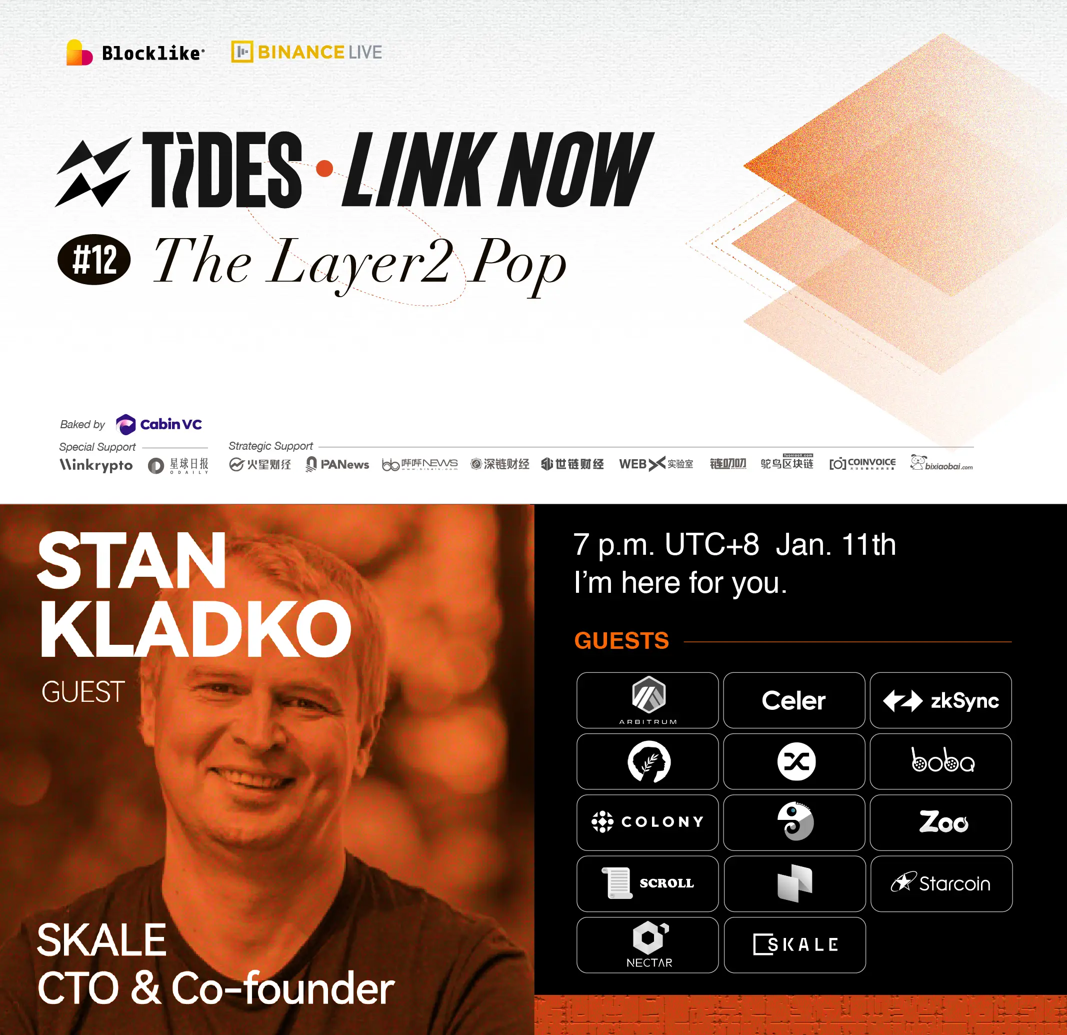 SKALE's Stan Kladko presenting at Blocklike's Tides Link Now APAC event | SKALE