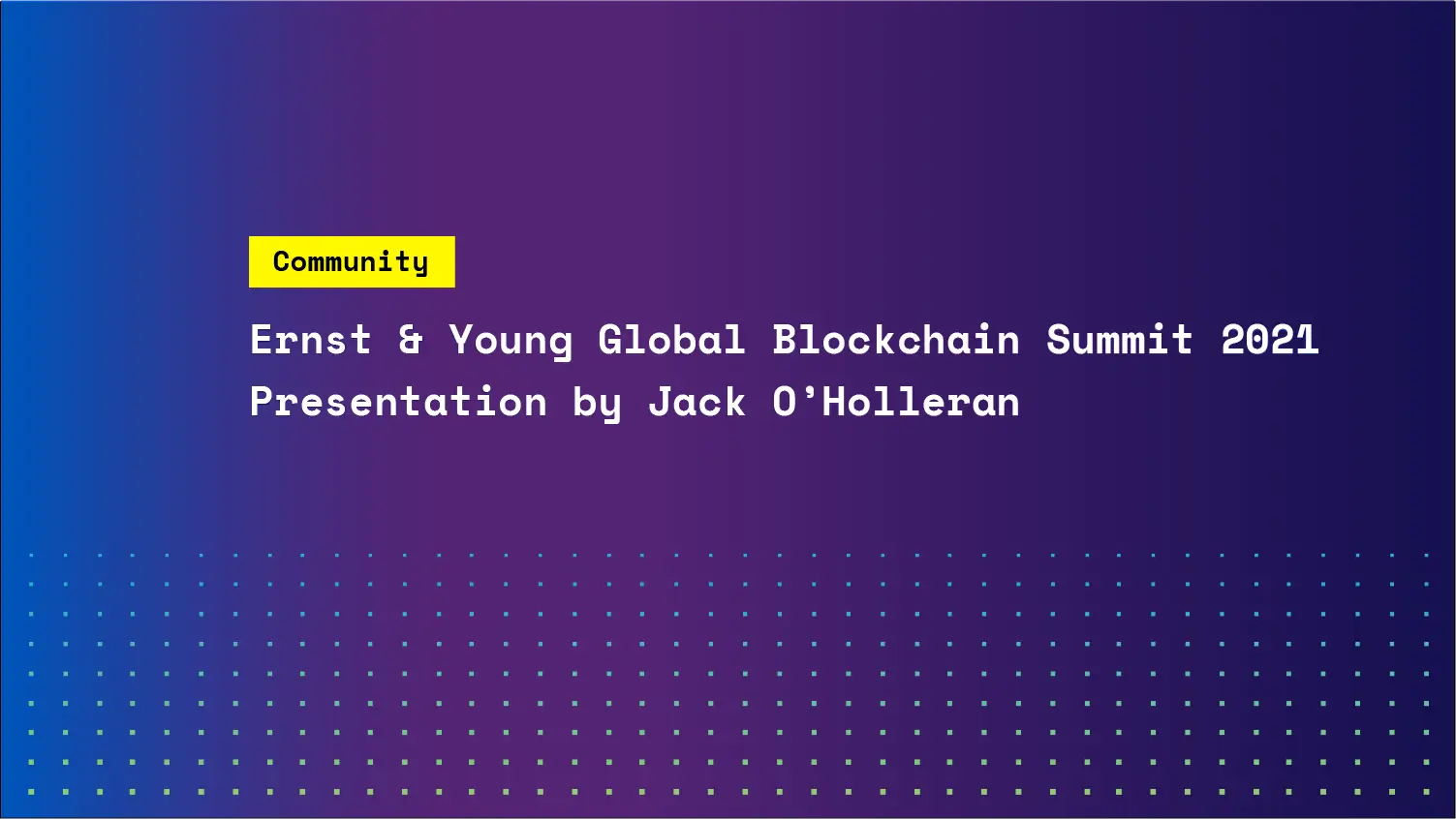 SKALE at Ernst & Young Blockchain Summit 2021 | SKALE