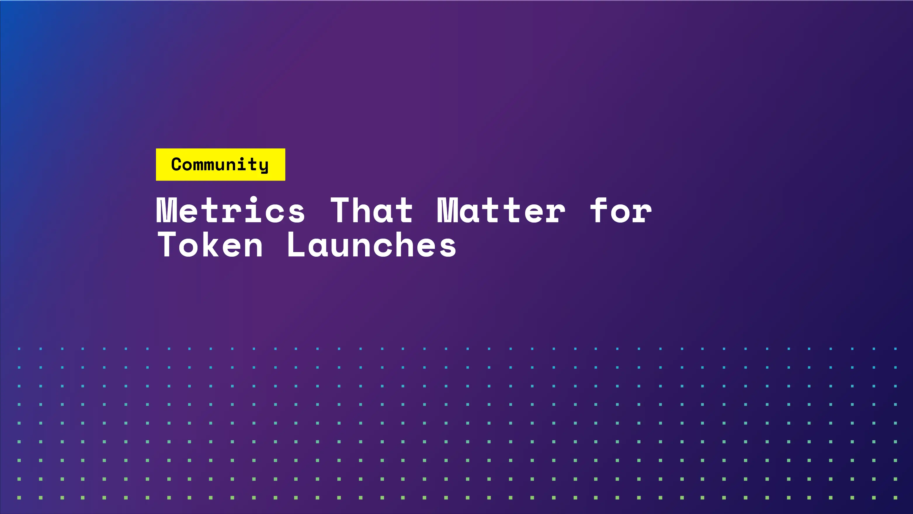 Metrics That Matter for Token Launches | SKALE
