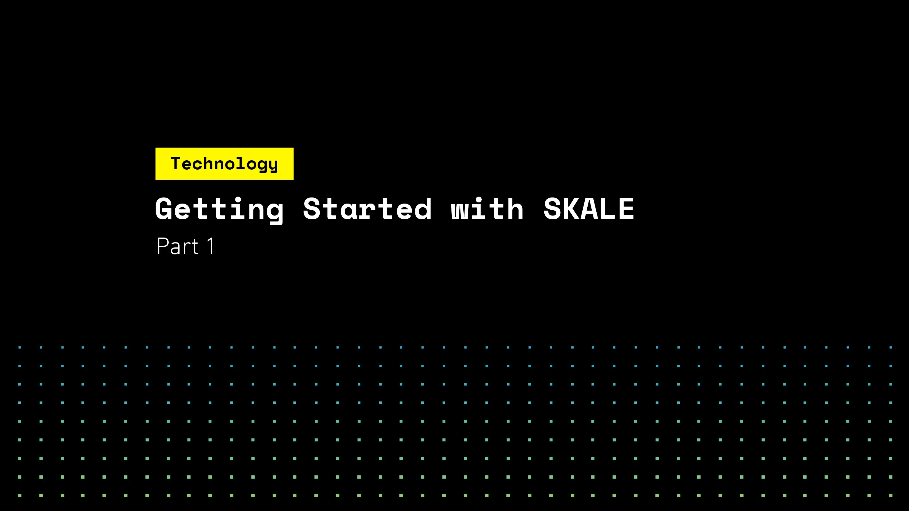 Getting Started with SKALE | SKALE